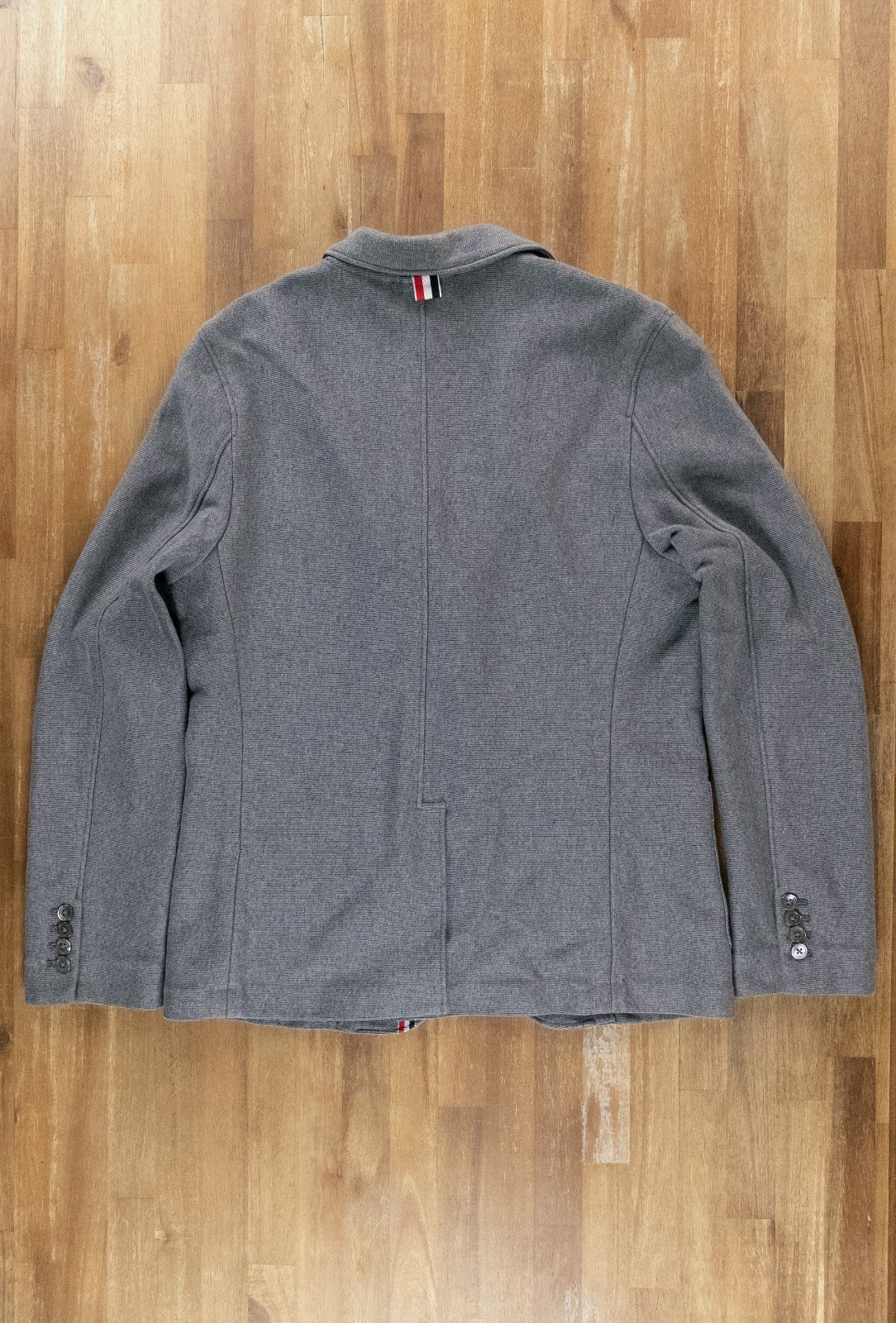 (NO CUSTOMS TAX) THOM BROWNE gray double face knit cotton Sack jacket Medium image 10