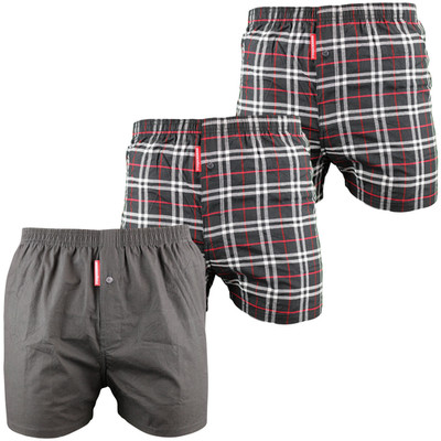 Webboxershorts Herren 3er Set locker geschnitten Baumwolle – HODENHÖHLE Heritage
