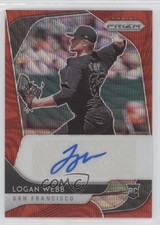 2020 Panini Prizm Rookie Auto Red Wave Prizm /75 Logan Webb #RA-LW Auto 0m0g