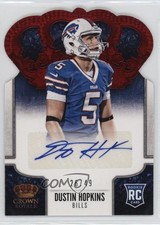 2013 Crown Royale Retail Red Die-Cut Signatures /49 Dustin Hopkins #136 Auto 9hx