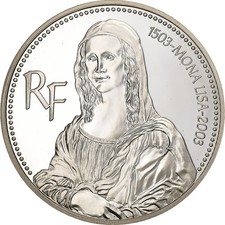 [#198647] France, 1-1/2 Euro, Mona Lisa, 2003, Paris, Silver, MS, KM:1353