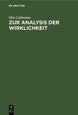 Otto Liebmann Zur Analysis Der Wirklichkeit (Hardback)