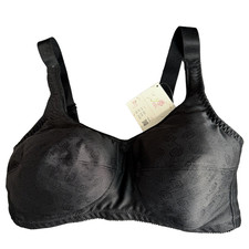 ABC Mastectomy Bra 38D Black Style 103 The Rose Contour Bra Wire Free NWT