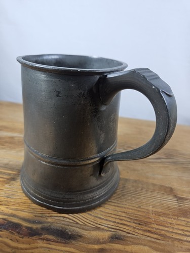 VINTAGE GASKELL CHAMBERS PEWTER PINT TANKARD PUB MEASURE GR VI 1936-1952 - Picture 15 of 21