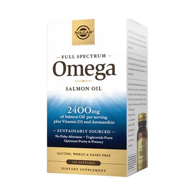Solgar Full Spectrum Omega Lachsfett Öl 120 Softgels Nahrungsergänzung