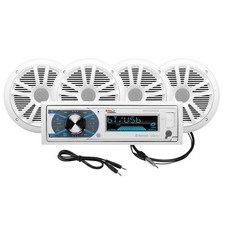Boss Audio MCK632WB.64 Marine Stereo 2 Pairs of 6.5" Speaker Kit - White MCK632