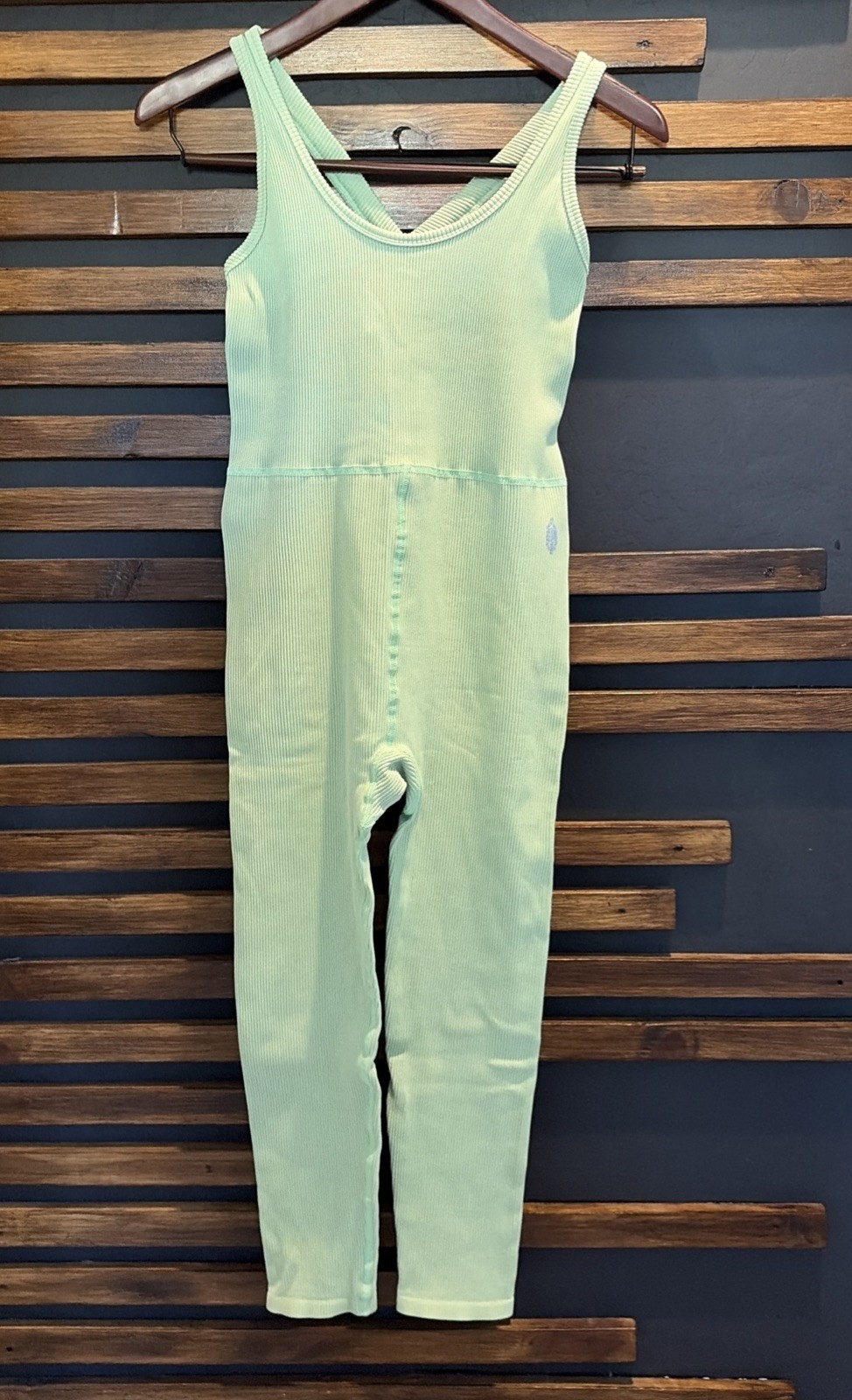 FP Movement Women's Green Jumpsuit Large Halter Sleeveless Stretch One-Piece