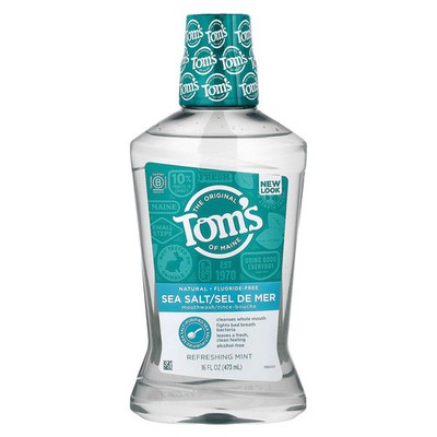 Sea Salt Mouthwash,  Fluoride Free, Refreshing Mint, 16 fl oz (473 ml)