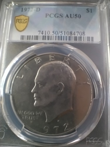 Ike Dollar, Graded Error Coin, Scarce, no 1 in date.