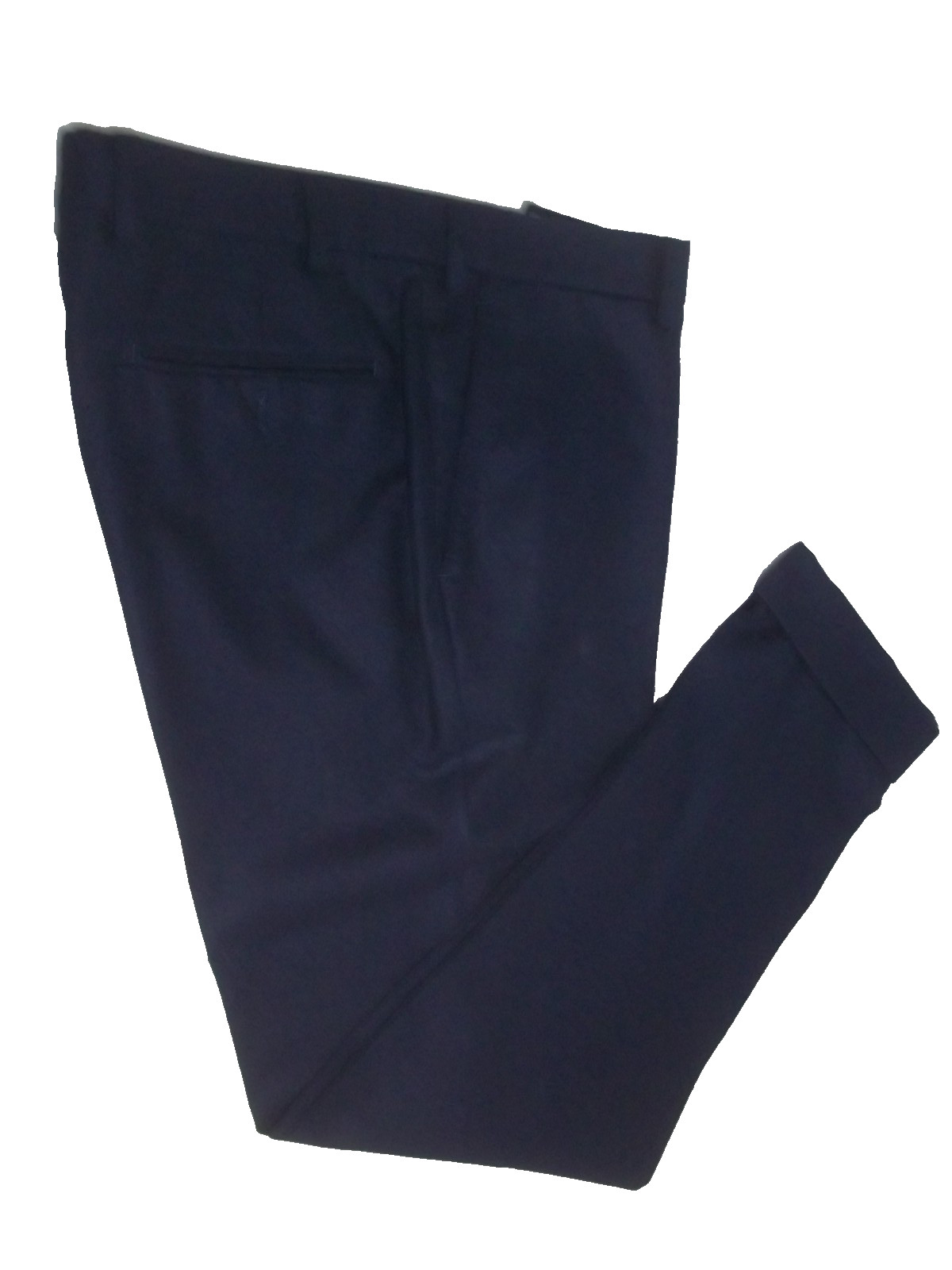 Suitsupply solid blue flat front flannel wool sli… - image 1