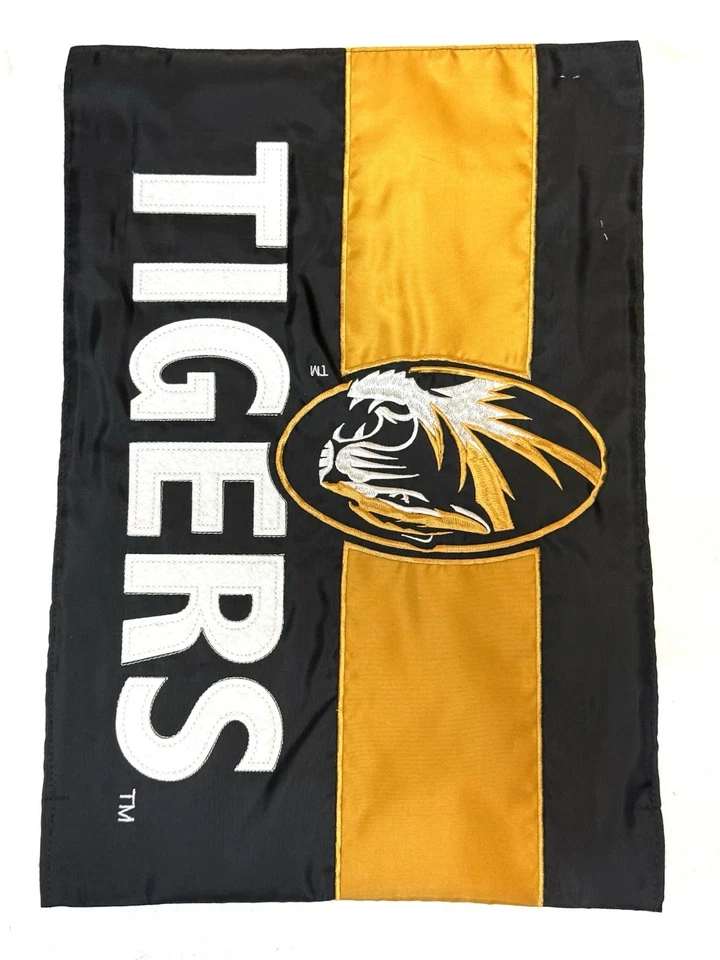 Missouri Tigers Embossed Suede Garden Flag 12.5x18” NCAA Football By Evergreen - Image 2 of 3