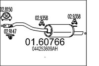 EndschalldäMpfer NachschalldäMpfer MTS 01.60766 FüR Transporter VW T4 Multivan