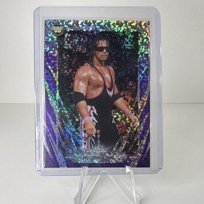 Topps 2025 Chrome WWE Speckle Refractor Bret 'Hit Man' Hart #30/75 Card