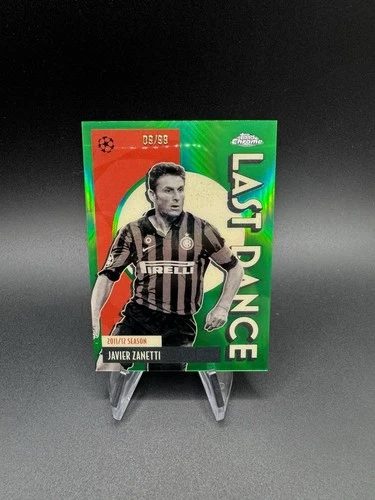 2025-26 Topps Chrome UEFA Club Javier Zanetti Green Refractor Last Dance /99