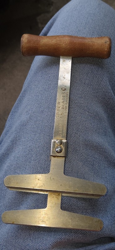 Vintage Foley Food Chopper  Wood Handle Stainless Blades