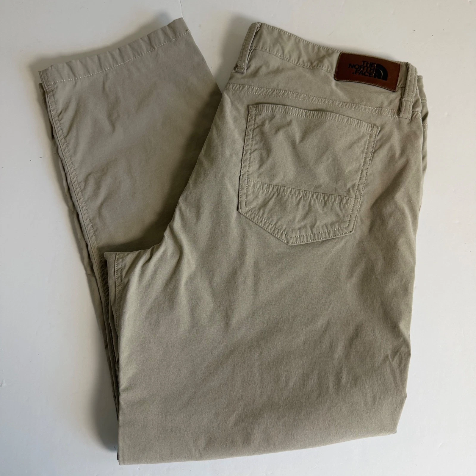 The North Face Mens Pants 36 Beige Stretch Nylon Hiking Outdoor Casual Pants