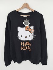 NEW Sanrio Hello Kitty Long Sleeve Sweatshirt Sweater Black Unisex Size XL