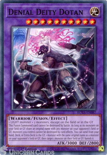 ROTA-EN087 Denial Deity Dotan : Common 1st Edition YuGiOh Card
