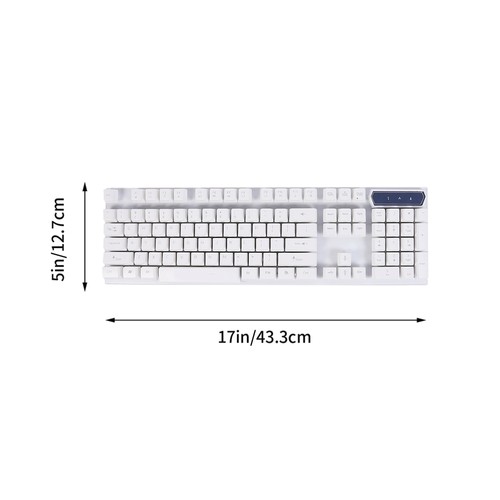 Computer Tastatur Led Regenbogen Backlit Tastatur Hause Büro Tastatur - Afbeelding 4 van 12