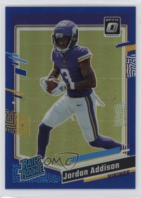 2023 Panini Donruss Optic Rated Rookie Blue Prizm /199 Jordan Addison #271 02l6