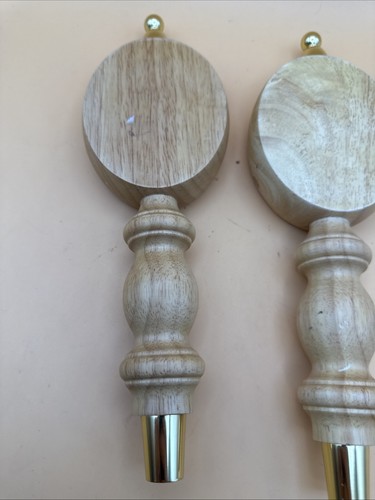 Maniglie per rubinetto birra in legno di rovere vuote per birra artigianale set di 2 maniglie - Foto 3 di 8