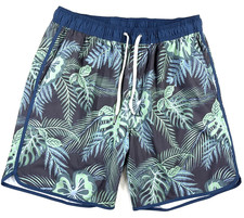 Fair Harbor Men  s Lined Swim Trunks XL Floral Blue Beach Pool Gym Yoga Shorts