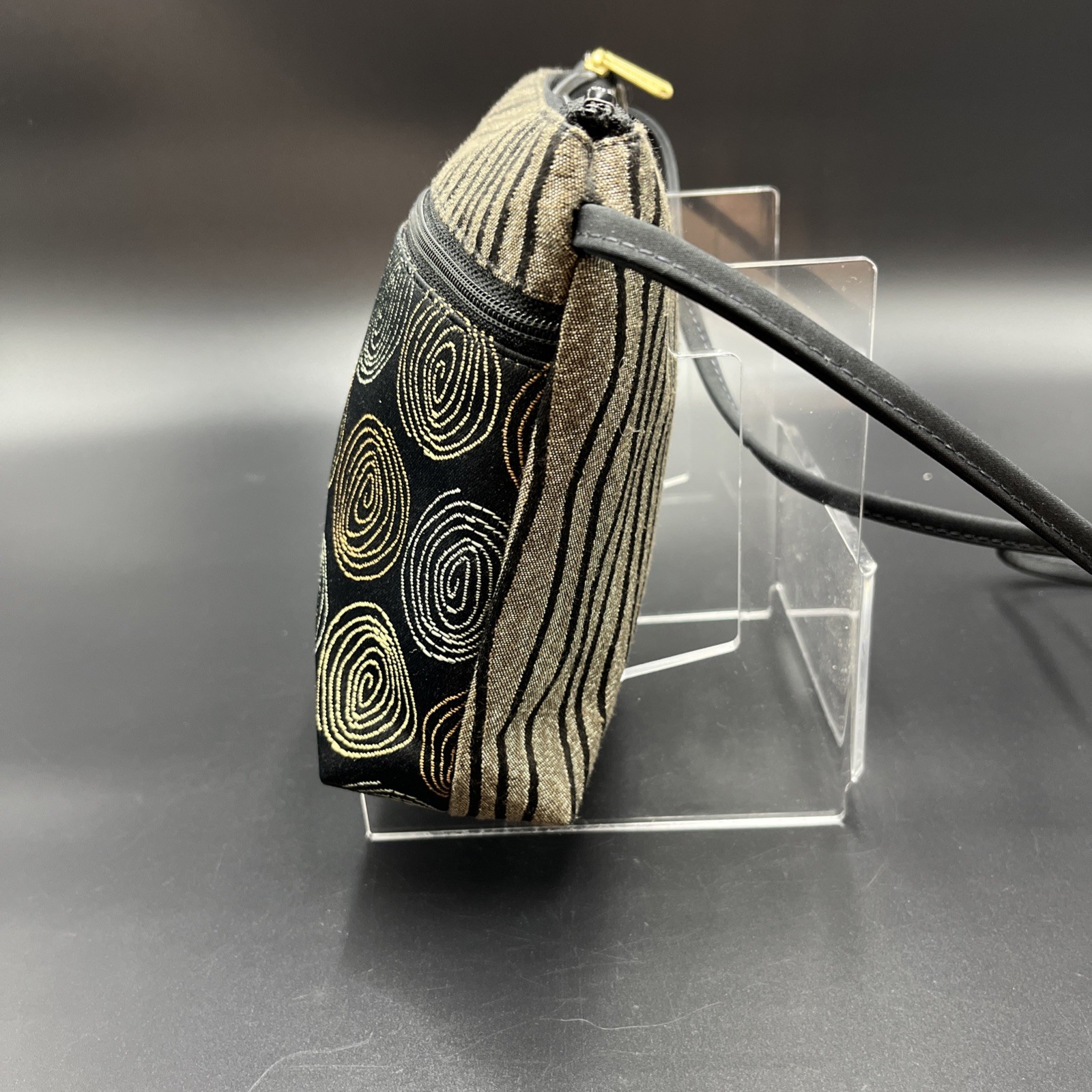 Geometric Patchwork Tapestry Crossbody Purse Cott… - image 3