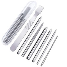 Ruisita Confezione 7 Lacci Paracord FID in Acciaio Inox Argento