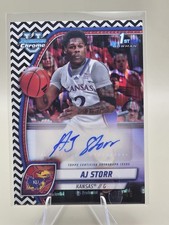2025 Bowman Chrome U AJ Storr #4 Prospect Autographs Black White Stealth /48