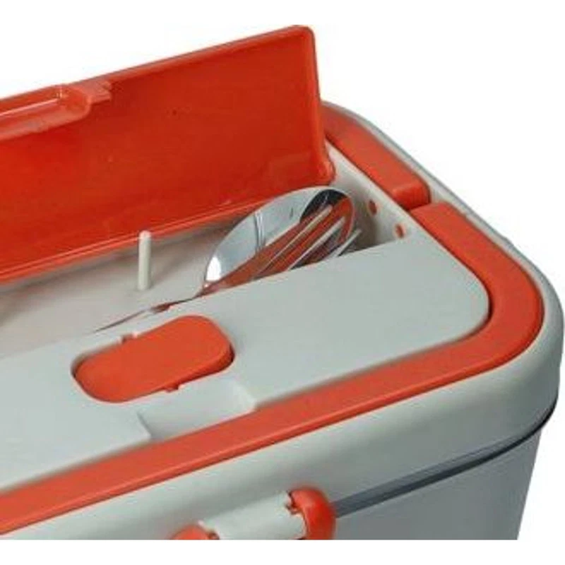 Scaldavivande Elettrico Lunch Box BRANDANI Casa Auto 12V 220V Posate 2 Colori, fotografia 8 di 10