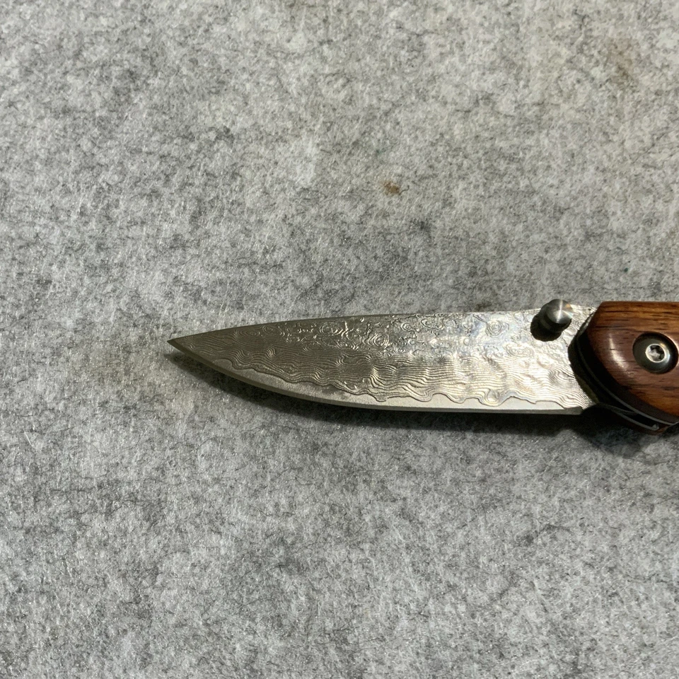 Navaja de Bolsillo Boker Plus Liner Lock Acero Damasco Mango Madera Nueva en Caja Foto 3 de 4