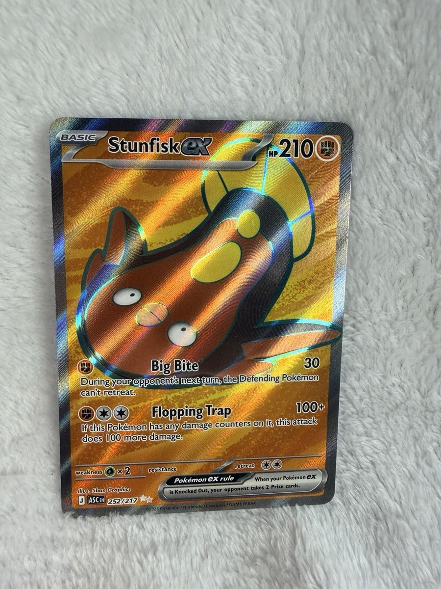 ポケモンカードゲーム sk.1985 Stunfisk ex 252/217 Ultra Rare Ascended Heroes Pokemon NM | eBay