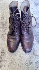 Vintage 90 s Joan David Italian Leather Lace Up Boots Vibram Soles Sz 8.5/9
