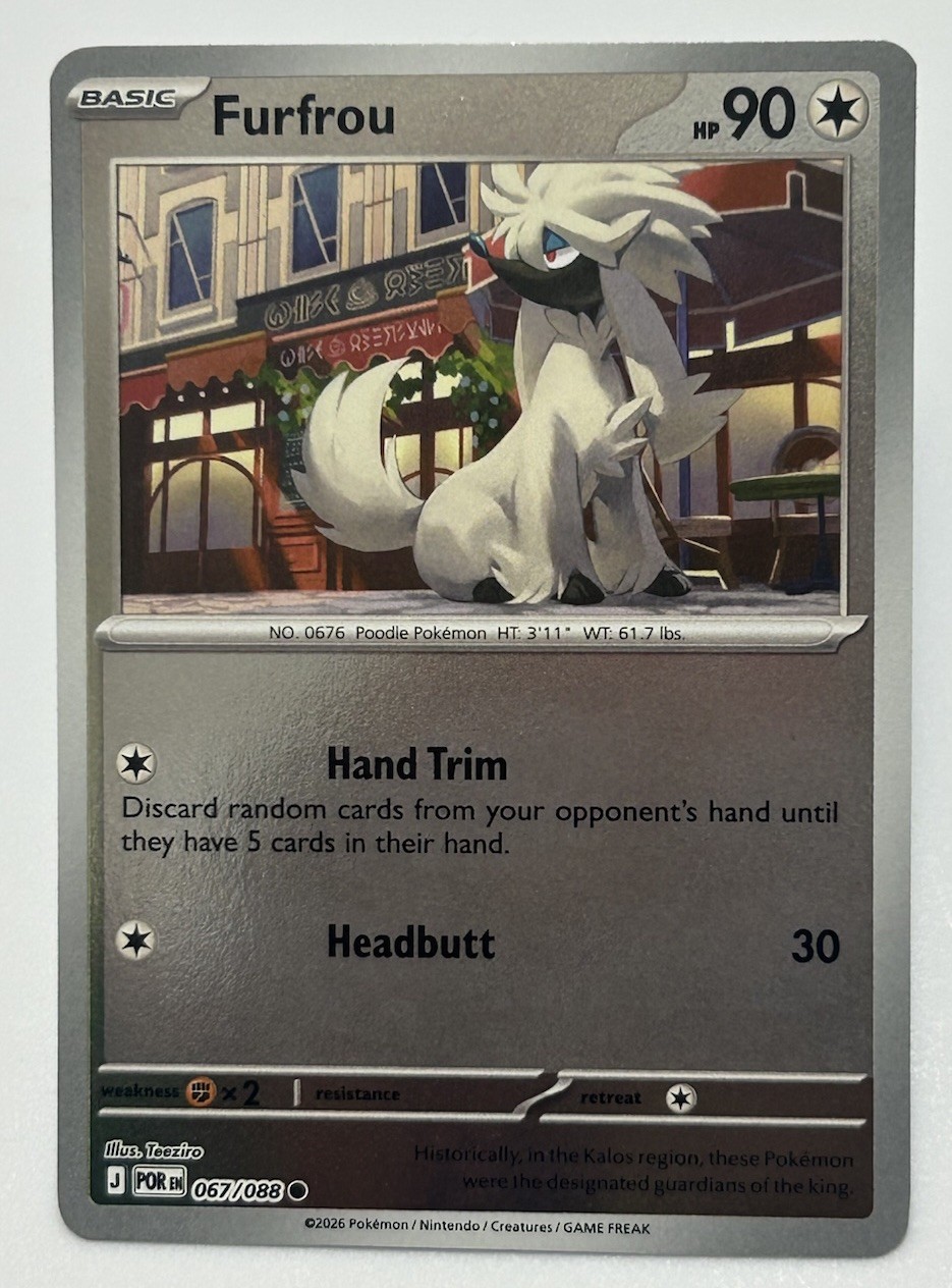 Furfrou 067/088 - Reverse Holo - Pokémon TCG: Perfect Order - English NM