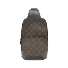 Authentic Louis Vuitton Monogram Macassar Avenue Sling Bag M45897 Shoulder B...