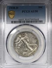 1938-D Walking Liberty Half Dollar PCGS AU50 Circulated Key Date 50C