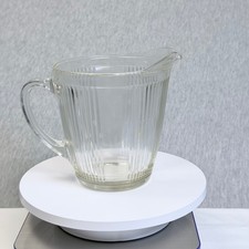 Ekco Chicago Glass Pitcher Clear Ribbed Vintage Number 633 USA Made Ice Lip