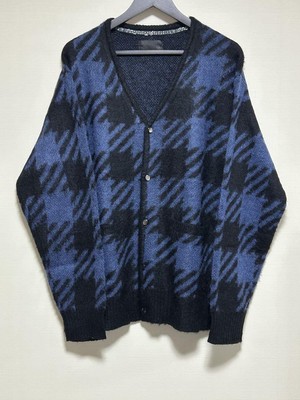 トップス NUMBER NINE MOHAIR KNIT CARDIGAN number nine Black And Grey Striped mohair cardigan Size 3/L