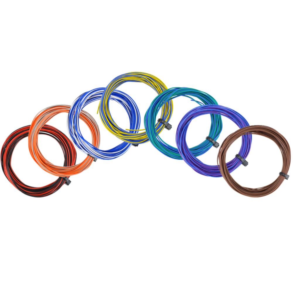 DCC Concepts DCW-32TSET Twin Wire Decoder Stranded 6m (32g) Assorted Pack
