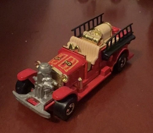 Vintage Hot Wheels Old No. 5 Fire Truck No. 1695 Hong Kong 1/64 Scale Loose Car.