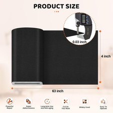 Black Leather Repair Tape   4 63", Self-Adhesive Patch for Furniture, Car  Moto