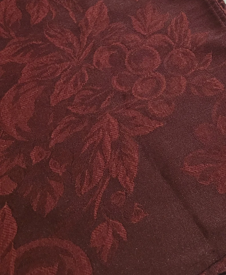 Ralph Lauren Home 10 Napkins Oblong Tablecloth 56 x 114 Bountiful Wine Pattern - Image 2 of 4