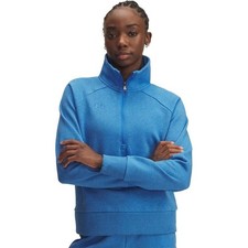 Under Armour Women's Rival Fleece Half Zip Blue Atlantis Size M NWT