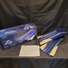 Finis Swim Training Zoomers Fins Z2 Blue  White Fitness Training Size I