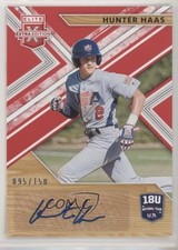 2019 Elite Extra Edition 18U National Team Signatures Red Hunter Haas Auto 1c9
