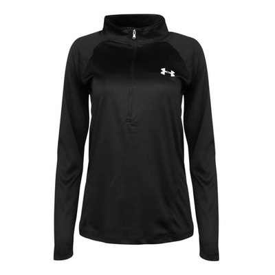 UNDER ARMOUR UNDER ARMOUR WOMEN'S 1/2 ZIP PULLOVER - SIZE: WOMEN S - BLACK