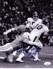 Curley Culp signed 8x10 B&W Houston Oilers photo JSA- HOF (DEC )