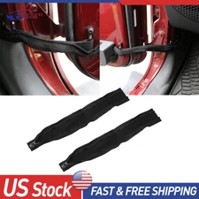 2x Heavy Duty Door Limiting Straps Black Wire for 2007-2021 wrangler JK JL JT