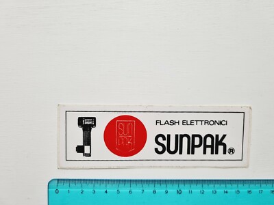 SUNPAK Aufkleber Flash Elektronisch Vintage 80s Original