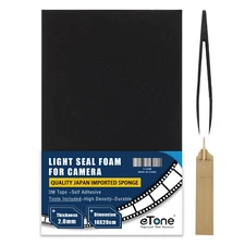 10x20cm Self Adhesive Film Camera Back Repair Light Proof Seal Foam Sponge Sheet